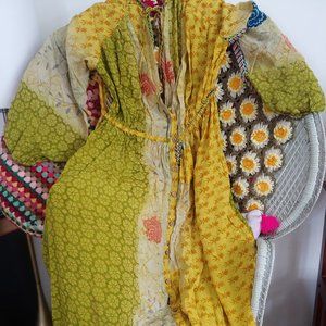 Kantha Bae Silk Moonlight Maxi Dress